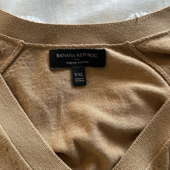Banana republic golden rattan forever sweater XXL v neck - Picture 4 of 6